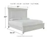 Benchcraft® B777/31/36/58/56/94 Benchcraft® B777/31/36/58/56/94 Kanwyn - 5 Pc. - Dresser, Mirror, California King Panel Bed - Whitewash