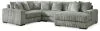 Ashley Furniture 21105S15 Ashley Furniture 21105S15 Lindyn - 4-Piece Sectional With RAF Corner Chaise - Fog