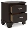 Ashley Furniture B441-92 Covetown - Two Drawer Night Stand - Dark Brown