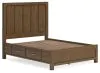 Ashley Furniture B974/31/36/57/54/50/97S Ashley Furniture B974/31/36/57/54/50/97S Cabalynn - 6 Pc. - Dresser, Mirror, Queen Panel Bed With Storage - Light Brown