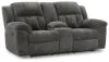 Ashley Furniture 3740694 Ashley Furniture 3740694 Frohn - Dbl Reclining Loveseat with Console - Graphite
