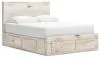 Ashley Furniture B2310B9 Ashley Furniture B2310B9 Lawroy - Queen Panel Bed With Storage Footboard And 2 Under Bed Storage Units - Light Natural
