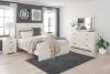 Ashley Furniture B2588/31/36/71/96/92(2) Ashley Furniture B2588/31/36/71/96/92(2) Stelsie - 6 Pc. - Dresser, Mirror, Queen Panel Bed, 2 Nightstands - White