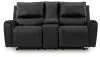 Ashley Furniture PCU1170094 Glossmore - Reclining Loveseat With Console - Black