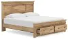 Ashley Furniture PCB1170B13 Ashley Furniture PCB1170B13 Makidern - King Panel Storage Bed With Storage Footboard - Tan
