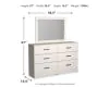 Ashley Furniture B2588B1 Stelsie - Dresser, Mirror - White