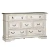 Liberty Furniture 520-BR31 Abbey Park - 7 Drawer Dresser - Antique White