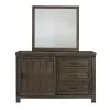 Liberty Furniture 759-YBR-DM Thornwood Hills - 3 Drawers Dresser & Mirror - Rock Beaten Brown