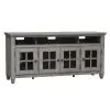 Liberty Furniture 824-TV66 Heartland - Entertainment TV Stand - Antique White / Tobacco Tops