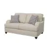 CoasterElevations 511092 Glenn - Upholstered English Arm Loveseat - Light Gray And Blue