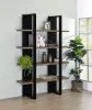 CoasterEveryday 882036 Danbrook - 4-Shelf Bookshelf - Black And Aged Walnut