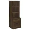 Coaster Fine Furniture 802713-S3 Westpark - 3 Piece Wall Unit Bookcase Set With USB - Dark Pine