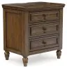 Benchcraft® B787-93 Sturlayne - Three Drawer Night Stand - Brown