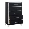 New Classic B1891-070 Ava - 5 Drawer Chest - Ebony
