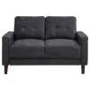 Coaster Fine Furniture 509982 Bowen II - Fabric Upholstered Track Arm Loveseat - Steel Gray