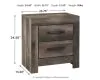 Ashley Furniture B440-92 Wynnlow - Two Drawer Night Stand - Gray