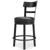 Ashley Furniture D546-624 Ashley Furniture D546-624 Valebeck - UPH Swivel Barstool  - Black