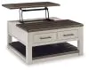 Ashley Furniture T796-00 Darborn - Lift Top Cocktail Table - Gray / Brown