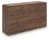 Ashley Furniture PCB386-31 Fortlorn - Dresser - Walnut Brown