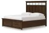 Ashley Furniture B849B5 Ashley Furniture B849B5 Taffenbrook - California King Panel Storage Bed - Medium Brown