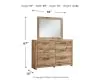 Ashley Furniture B1050B1 Hyanna - Dresser, Mirror - Tan
