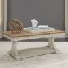 Liberty Furniture 652-OT1010 Farmhouse Reimagined - Rectangular Cocktail Table - Antique White / Chestnut Tops