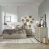 Liberty Furniture 902-BR-CKUBDMN Liberty Furniture 902-BR-CKUBDMN Belmar - 4 Piece Bedroom Set (California King Upholstered Bed, Dresser & Mirror, Nightstand) - Washed Taupe