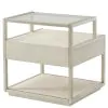 Riverside Furniture 50208 Maisie - Rectangular Side Table - Champagne