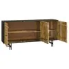 Coaster Fine Furniture 950383 Aminah - 3 Door Wood Accent Cabinet - Natural And Black