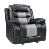 New Classic U7005-13-BKG New Classic U7005-13-BKG Nikko - Glider Recliner - Black / Gray