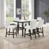 New Classic 45-D422-D6C New Classic 45-D422-D6C Carissa - Rectangle Counter Table With 6 Chairs - White