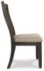 Ashley Furniture D736-01 Tyler Creek - Dining UPH Side Chair (Set of 2) - Slatback - Black / Grayish Brown