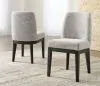 Ashley Furniture D984-01 Burkhaus - Dining UPH Side Chair (Set of 2) - Beige / Dark Brown