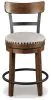 Ashley Furniture D546-424 Valebeck - UPH Swivel Barstool  - Brown