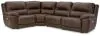 Ashley Furniture U71604S6 Ashley Furniture U71604S6 Dunleith - 4-Piece Power Reclining Sectional - Chocolate