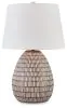 Ashley Furniture L235804 Darrich - Metal Table Lamp - Beige / White