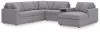 Ashley Furniture 92104S51 Ashley Furniture 92104S51 Modmax - 6-Piece Sectional With Audio System, Raf Corner Chaise And Laf Corner Chair - Granite