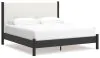Ashley Furniture B2616/231/36/58/56/B100-14 Ashley Furniture B2616/231/36/58/56/B100-14 Cadmori - 5 Pc. - Dresser, Mirror, King Upholstered Panel Bed - Black / White