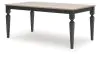 Ashley Furniture PCD591-25 Brenkerton - Rectangular Dining Room Table - Grayish Brown / Black