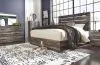 Ashley Furniture B211/31/36/58/56/97/92(2) Ashley Furniture B211/31/36/58/56/97/92(2) Drystan - 7 Pc. - Dresser, Mirror, King Panel Bed, 2 Nightstands - Brown / Beige
