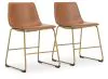 Ashley Furniture PCD373-02 Ciabori - Dining Upholstered Side Chair (Set of 2) - Brown / Gold