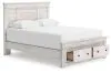 Ashley Furniture PCB1171B4 Ashley Furniture PCB1171B4 Makidern - Queen Panel Storage Bed With Storage Footboard - Whitewash