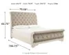 Ashley Furniture B743B4 Ashley Furniture B743B4 Realyn - Queen Upholstered Sleigh Bed - Chipped White