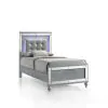 New Classic 02-9698S-500 New Classic 02-9698S-500 Valentino - 3/3 Twin Bed - Silver