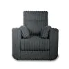 New Classic U5482-18-BLK Embrace - Swivel Accent Chair - Charcoal