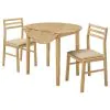CoasterEveryday 130006 Bucknell - 3 Piece Round Drop Leaf Dining Table Set - Natural