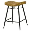 Coaster Fine Furniture 109248 Bayu - Leather Upholstered Counter Stool (Set of 2) - Camel