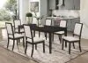 CoasterEveryday 101561-S7 Louise - 7 Piece Rectangular Extension Leaf Dining Set - Black