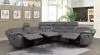 CoasterEssence 600370 Higgins - Upholstered Power Reclining Sectional Sofa - Gray