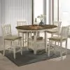 Intercon MI-BS-850C-RFO-K24 Mission Casuals - Lattice Stool - Rustic White / French Oak